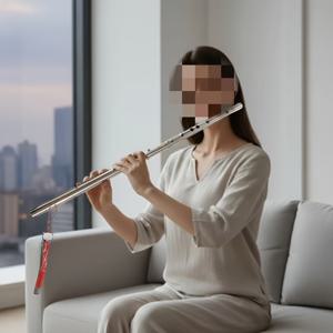 스테인리스 스틸 중국 플루트 | 전통 중국 악기, 휴대 가능하고 내구성이 좋음, 광택 표면, 입문자용 전문가 수준의 음질, 공연 및 연습에 적합