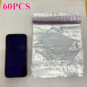 60개 재사용 가능 보관 백, 투명 밀폐 보관 백, 냉동 식품, 간식, 견과류, 서랍 정리, 야채 보관, 방습, 주방 용품에 적합. 재사용 가능한 포장 백