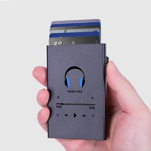 1개 클래식 스타일 RFID 차단 알루미늄 메탈 지갑, 도난 방지 ID & 신용카드 홀더 버튼 클로저, 안감 없음, 물로 닦아내기 - 남녀 모두에게 이상적인 선물, 클래식 스타일