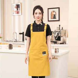 1개 패셔너블한 새로운 앞치마, 조절 가능한 스트랩 및 다중 포켓 - 주방, 페인팅, 미용, 사무실, 요리, 꽃꽂이 및 기타 수공예품에 적합, 내구성이 뛰어나고 세척이 용이한 작업복 앞치마