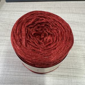 다크 레드 수제 폴리에스터 코바늘 뜨개실 1스케인, 100G/155야드. 스카프, 담요, 쿠션, 봉제 인형 및 기타 뜨개질 코바늘 프로젝트에 적합. 100% 폴리에스터 섬유