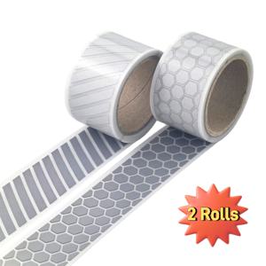 2롤 3Cm X 200Cm 벌집 무늬 & 트윌 반사 열전사 비닐 열전사 필름 고온 프레스 반사 열 패치 고휘도 의류 액세서리