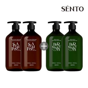 2+2 센토 데일리 퍼퓸드 대용량 샴푸 1000ml 2개+바디워시 1000ml 2개