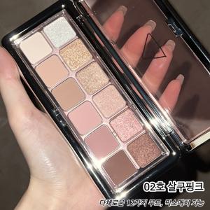 [무드 프레임] 12구 아이섀도우 팔레트 (뮤트톤 저채도 밀크티 살구 데일리 음영)