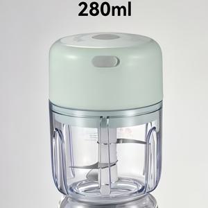 전동 마늘 다지기 1개, USB 충전식 무선 미니 다지기, 마늘 믹서기, 전동 채칼, 소형 자동 조리기, 스테인리스 스틸 칼날, 280ml 휴대용 전동 미니 식품 다지기, 마늘, 생강, 양파, 야채용 다지기
