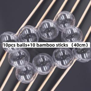부케 DIY 재료 초콜릿 부케 포장 키트 캔디 초콜릿 포장 꽃 홀더와 대나무 스틱, 투명 구슬 10개와 대나무 스틱 10개 포함, 결혼식, 졸업식, 어머니날, 기념일, 파티, 발렌타인데이, 크리스마스, 생일 부케 재료 포장용