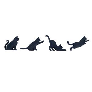 3D 메탈 고양이 자동차 엠블럼 배지 - 자동차 후면/차체용, 4개 범용 자동차 스티커 세트, 방수 및 간편한 설치, 고양이 애호가 및 자동차 애호가를 위한 선물, 자동차 외부 장식, 할로윈 선물, 메탈 자동차 스티커, 자동차 엠블럼 및 배지