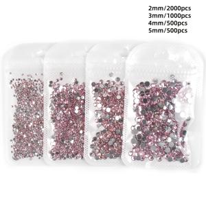 2mm~5mm 사이즈의 레진 라인스톤 4개 (4000개입) - 네일 아트 및 공예 장식을 위한 저렴한 반짝이는 보석, 의류, 신발 및 네일 아트에 적합