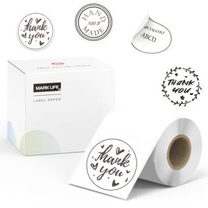 Marklife 50 X 50mm 원형 자가 접착식 열 감지 스티커 (로고, 병 라벨, 이름표용) - Marklife P50, X2, X4, D100, 호환