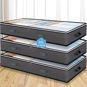3개 세트 접이식 긴 평면 수납 가방, 완전 투명한 상단 디자인, 눈에 띄는 순간에 아이템이 보입니다; 다중 세트의 손잡이와 지퍼가 포함되어 있습니다. 침대 시트, 의류 및 퀼트 보관에 적합하며 옷장 또는 침대 밑에 넣을 수 있습니다.
