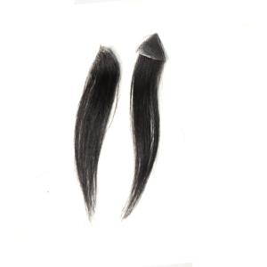 1개 경량 통기성 남녀공용 삼각형 PU 턱수염 모발 이식, 남녀 공용, 보이지 않는 무감지 베이스, 1B 자연스러운 블랙 헤어 패치, 편안한 헤어 교체로 턱수염 모발 보완 및 자연스러운 헤어라인 강화