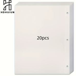 3링 앨범용 앨범 페이지 20장 교체 팩, 자체 접착 앨범 페이지, 앨범 페이지 2X3 4X6 5X7 8X10 사진 또는 레시피 카드에 적합