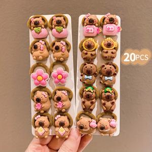 10/20개 헤어 액세서리 귀여운 카피바라 머리끈