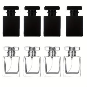 8개 30ml 흑백 스타일리시하고 우아한 빈 향수 아토마이저 병, 휴대용 향수 스프레이 병, 화장품 로션 리필용 30ml 스프레이 병