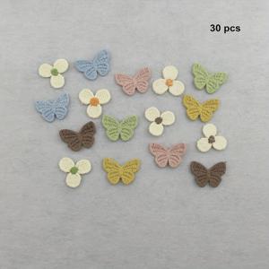 30개/팩, 색상 랜덤 혼합, 나비/꽃 자수 패치, 여성용 헤어 액세서리, DIY 재료 및 액세서리, 의류, 신발, 양말, 스웨터 장식용 액세서리, 장식품, 휴일 파티 및 가정 장식용 소형 자수 꽃