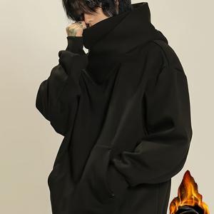 OBM 2025 가을 겨울 신상 하이넥 캐주얼 다용도 후드 스웨트셔츠 재킷