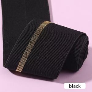 골든 엘라스틱이 있는 2야드*6cm 너비 골지 이중 단 fold 밑단, 고신축성 허리밴드 고무줄 - DIY 스커트, 옷, 바지, 신발, 모자 및 기타 장식용으로 적합