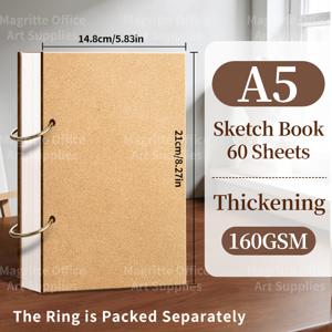 1개 마리 sketchbook 4가지 사이즈 32K/A5/16K/A4 160Gsm/90Lb, 드로잉, 필기 적합한 두꺼운 종이, 휴대용 두꺼운 루스리프 스케치북 ( 및 성인용), 생일, 부활절 등에 적합한 전문가용 여행 선물