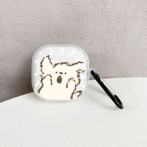 삼성 갤럭시 버즈2/프로/갤럭시 버즈 라이브/FE용 8235 놀란 강아지 패턴 이어버드 케이스, 갤럭시 버즈2 프로 보호 커버, FE 이어버드 보호 커버, 라이브 소프트 케이스, 갤럭시 버즈 프로 이어버드 케이스