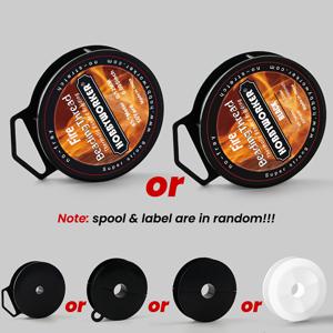 0.12mm 파이어 비딩 실, 50야드 스풀, 4가닥 꼬임 꼬임 꼬임 꼬임, 주얼리 팔찌 제작 및 구슬 직조용 블랙 화이트 파이어 비딩 실, 스풀 유형은 랜덤