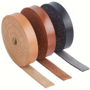 한쪽 면의 합성 인조 가죽으로 제작된 시계 스트랩 3개, 폭 1.25cm, 두께 1.8mm, 길이 78.74인치. 3가지 색상으로 제공되며, 애완동물 목걸이, 리드, 벨트, 키체인과 같은 프로젝트에 적합합니다.