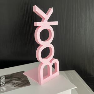 크리에이티브 BOOK 레터 북엔드, 가정 사무실 도서관 장식용 - - 알파벳 책꽂이, 책장, 책상용 장식용 북스토퍼 책받침, 브러시드