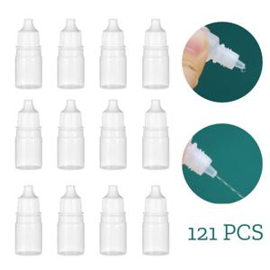 121개 휴대용 플라스틱 스퀴즈 병 (스크류 캡 포함) - 에센셜 오일 용기, 투명하고 내구성이 좋음, 공예 및 가정용, 공예 용품, 트렌디한 디자인, 안전한 플립형, 스포이드 병, 스포이드