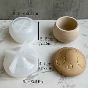 1세트 버섯 보관함 실리콘 몰드, 석고 몰드, 점토 몰드, 콘크리트 화분 몰드, 캔들 홀더 실리콘 몰드, 원형 및 사각점토 몰드, 저장용기 몰드. 석고, 콘크리트, 레진 공예에 적합. 모던 디자인, 공예 애호가와 DIY 사랑하는 분들을 위한 이상적인 제품