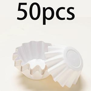 별 패턴 컵케이크 라이너 50개, 생일 결혼식 파티용 기름 방지 베이킹 컵, 핑크/화이트/퍼플