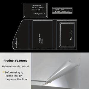 3개 세트 DIY 카드 홀더 명함 홀더 몰드 아크릴 템플릿 수제 지갑 도구 패턴 몰드 공예 용품 액세서리, DIY 지갑 만들기