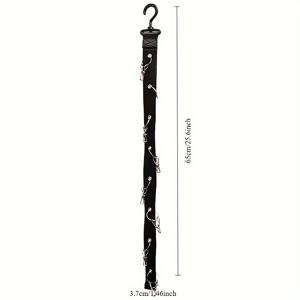 스테인리스 스틸 모자 걸이 (클립 8개 포함) - 야구 모자, 썬캡, 의류 보관 가능, 여름 장식 - 가정용 다기능 비전기 모자 정리대, 옷장에 적합