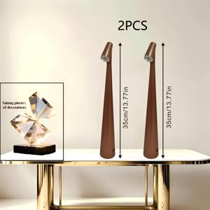이탈리아 스타일 LED 충전식 테이블 램프, 터치식 3단계 밝기 조절 + USB 휴대용 충전. 침실 협탁 무드등, 거실/서재 장식용으로 적합한 심플하고 창의적인 디자인, 캠핑, 레스토랑, 바, 명절 저녁 식사용. 에너지 절약형, 눈 보호, 오래가는 배터리 수명의 분위기 장식용 조명