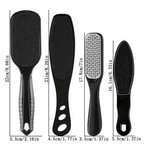풋파일 세트, 다기능 풋 페디큐어 도구, 각질 제거용 스테인리스 스틸 풋파일, 발의 각질을 부드럽게 ，去角质, 건조하고 갈라진 발뒤꿈치를 위한 효율적인 가정용 풋 케어 도구, 남녀공용, 전문 페디큐어 살롱용, 휴대용 페디큐어 도구, 풋 스파 케어 세트