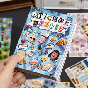 알파벳 숫자 꽃무늬 스티커북: 시의 순간 빈티지 스타일 DIY 스크랩북 장식 및 풍경 소재