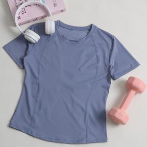 여성용 여름 경량 러닝 트레이닝 요가 반팔 티셔츠, 여성용 캐주얼 스포츠웨어 티, 루즈핏 통기성 속건성 피트니스 탑, 바운드 라운드 넥, 등 메쉬 패널, 기장 연장, 고품질 의류, 달리기, 스포츠, 레저, 요가, 테니스, 배드민턴, 캐주얼 외출, 데일리웨어, 아웃도어웨어, 섹시한 의상, 여성용 휴일 의류, 휴가 의류, 어머니의 날 선물