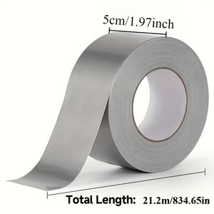 업그레이드되고 찢어짐 방지 기능이 있는 21.2미터 전문가용 은색 테이프 - PVC 재질, 가정 수리 및 밀봉에 적합, 조리대 호환, 누수 방지 스트립