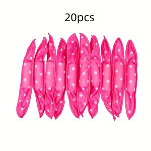 20pcs 무열 헤어 컬러 DIY 밤새 헤어 롤러 유연한 소프트 베개 헤어 롤러