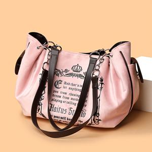 클래식 고딕 레터 벨벳 체인 핸드백, 패션 소프트 스웨이드 대용량 백팩, 유럽 패턴, 허니 스타일 안감 크로스바디 백, 패션 탈착식 숄더 스트랩, 지퍼리스 메신저 백