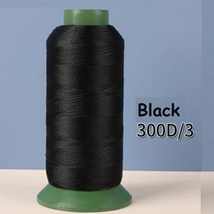 1500야드 블랙 나일론 실 300D/3, 100% 나일론 고강도 재봉실, 소파, 커튼 및 데님 공예에 적합