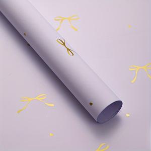 리본 패턴이 있는 고품질 꽃무늬 선물 포장지 5장 - 생일, 결혼식 및 특별한 날을 위한 꽃무늬 포장지, 생일 장식용