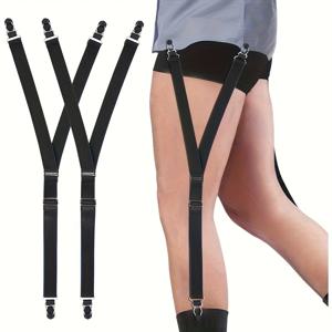 크리스마스 선물 셔츠 가터, 남성용 미끄럼 방지 양말 서스펜더, 나일론 셔츠 스트랩, 비즈니스 정장 액세서리, 새해 남성 선물