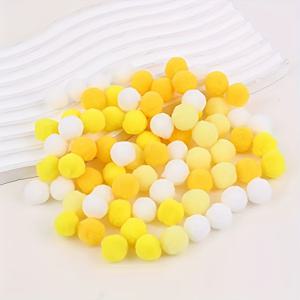 미니 202개 1.5cm 멀티컬러 고탄성 폼폼볼, 파스텔 마카롱 색상 플러시볼, DIY 공예, 재봉 용품 및 웨딩 파티 부활절 장식용 폴리에스터 퍼지 볼