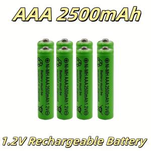 고용량 1.2V 2500mAh NI-MH AAA 충전식 배터리 - 태양광 조명, 소형 자동차, 마우스, 시계, 키보드, 라디오, 계산기, 게임 핸들, 리모컨용, 장시간 사용 가능, 최대 1200회 충전, 사전 충전 완료