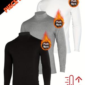 가을/겨울용 안감 보온 언더웨어 3종 세트, 남성용 러닝 및 헬스용 베이스 레이어, 아침 및 저녁 달리기, 트레이닝용 가을/겨울 따뜻한 안감 몸매 보정 의류, 가을/겨울 스포츠웨어