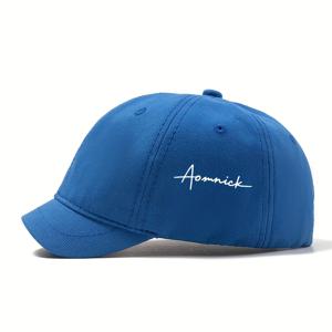 남녀공용 Aomni 레터링 프린팅 야구 모자, 스타일리시하고 클래식한 짧은 챙의 곡선형 바이저 디자인. 캐주얼한 자리에 완벽한 이 트러커 야구 모자는 숏브림 스냅백으로도 활용 가능하며, 파티, 레저, 힙합 스타일을 위한 패셔너블하고 활용도 높은 룩을 제공합니다