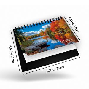 1개, 2026-2027 달력, 고화질 자연 풍경 시리즈, 사계절, 힐링 일러스트, 데스크탑 달력 - 스탠딩 달력/데스크탑 달력/테이블 달력, 24가지 다른 이미지, 24개월 월간 플래너, 데스크 정리함, 새해, 생일, 크리스마스, 신년 선물로 완벽한 선택, 미국 표준 버전 포함