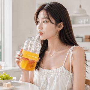 대용량 실리콘 얼음 트레이 세트, 물병형 아이스 몰드, 과일 얼음 DIY 가능, 휴대용 아이스 물병, 여름 냉음료·주스·커피용 얼음틀, 야외·사무실 필수템, 2색 선택