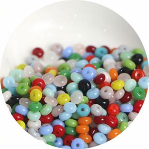 215개 2X4mm 천연 도자기 비즈, 모조 옥 유리 비즈, 스페이서 비즈, 핸드메이드 팔찌, 목걸이 장식, 루스 비즈 재료