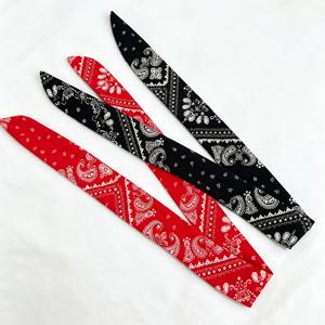 페이즐리 패턴 레트로 에스닉 스타일 다용도 여성용 헤어밴드 2개, 데일리 머리 묶기, 업스타일, 포니테일, 번치기 용, 유연한 매치 액세서리 보우노트
