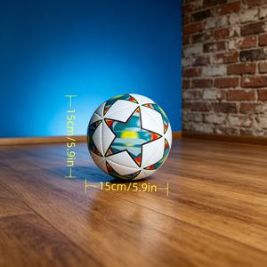 1-2색 다섯각 별 축구공, PVC 재질, 두꺼운 내부 공기 주머니, 캠핑 여행, 로드 자가 운전 투어 및 야외 풍경 사진 장식에 적합